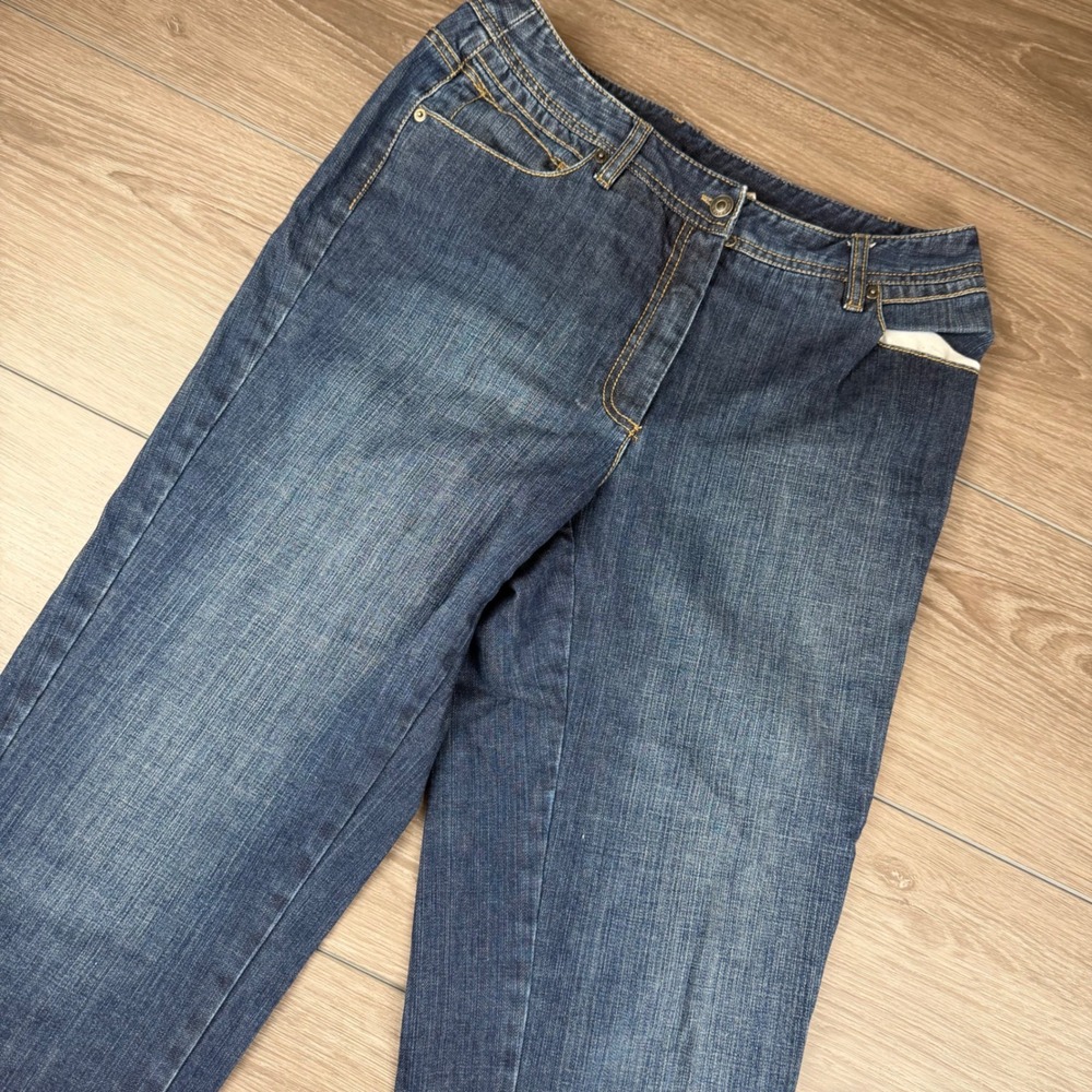 Talbots Woman Women Jeans Classic Fit Stretch Cropped Blue 12W